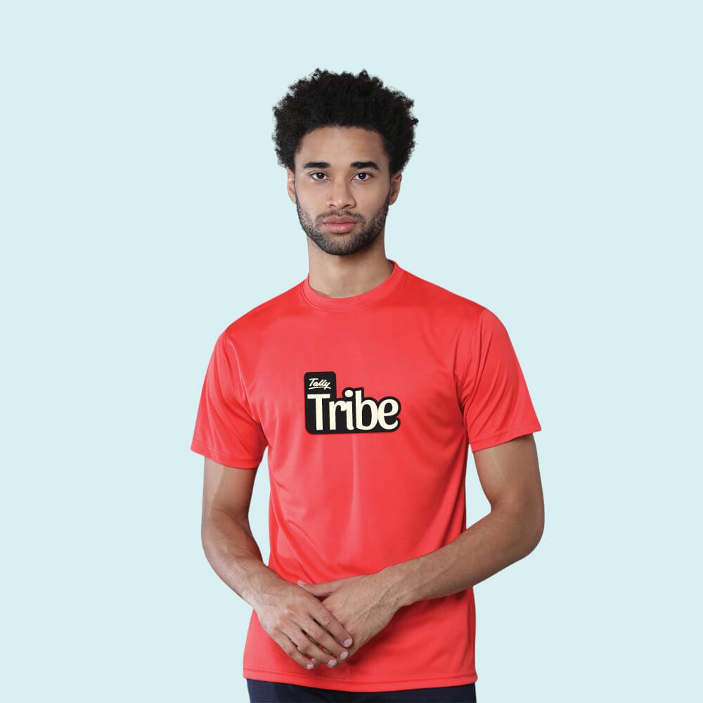 Greys&Blues Mobilitee Round Neck T-Shirt- Red